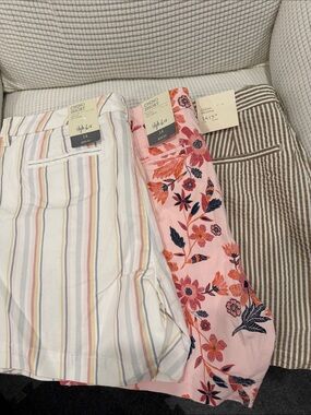 Women's Short Set — Pink Floral, Multicolor Stripe & Brown Stripe